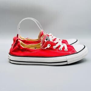 Converse Shoes Womens 9 Red Chuck Taylor All Star Shoreline Slip On Sneakers